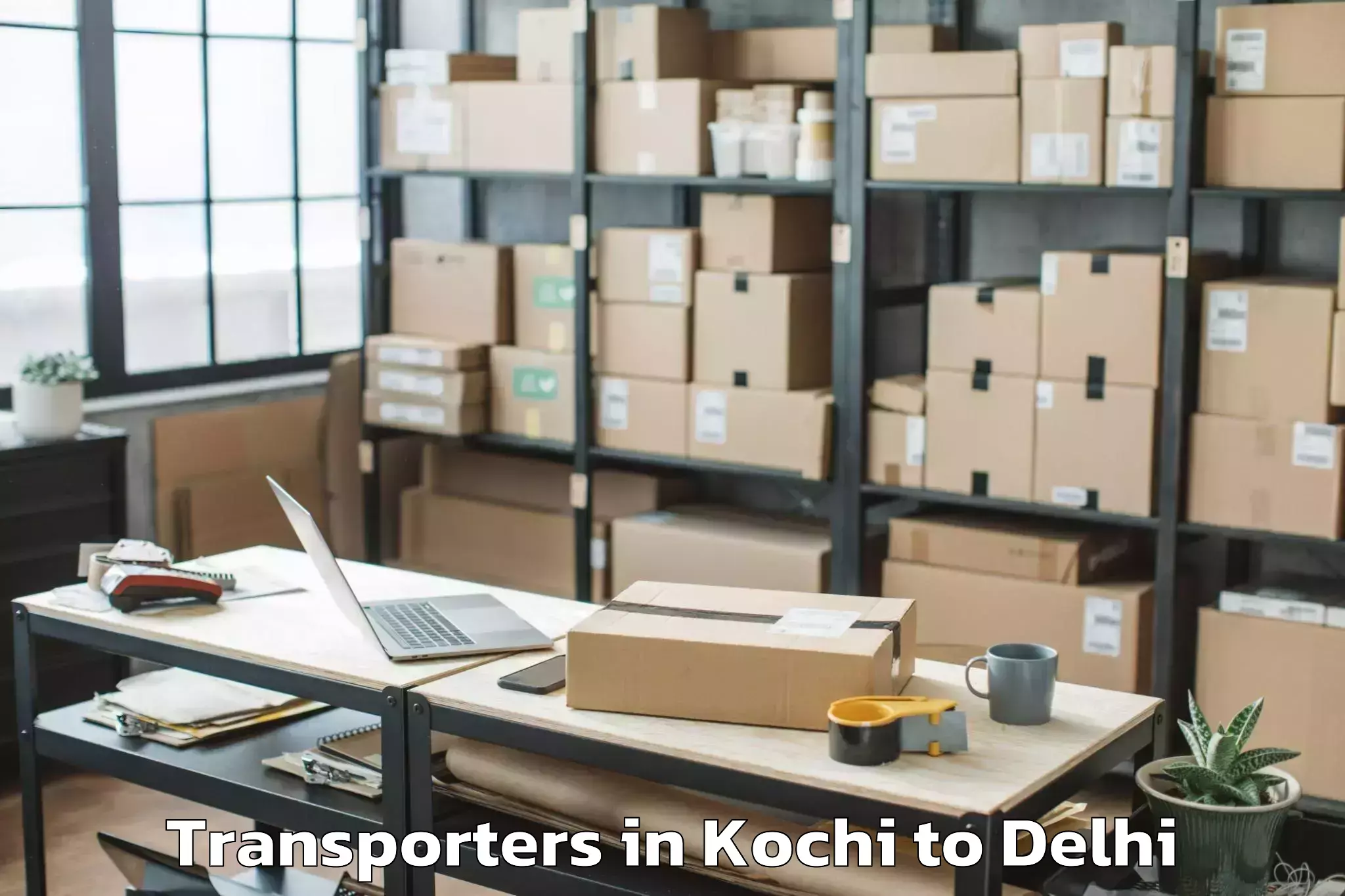 Easy Kochi to Naraina Industrial Estate Transporters Booking